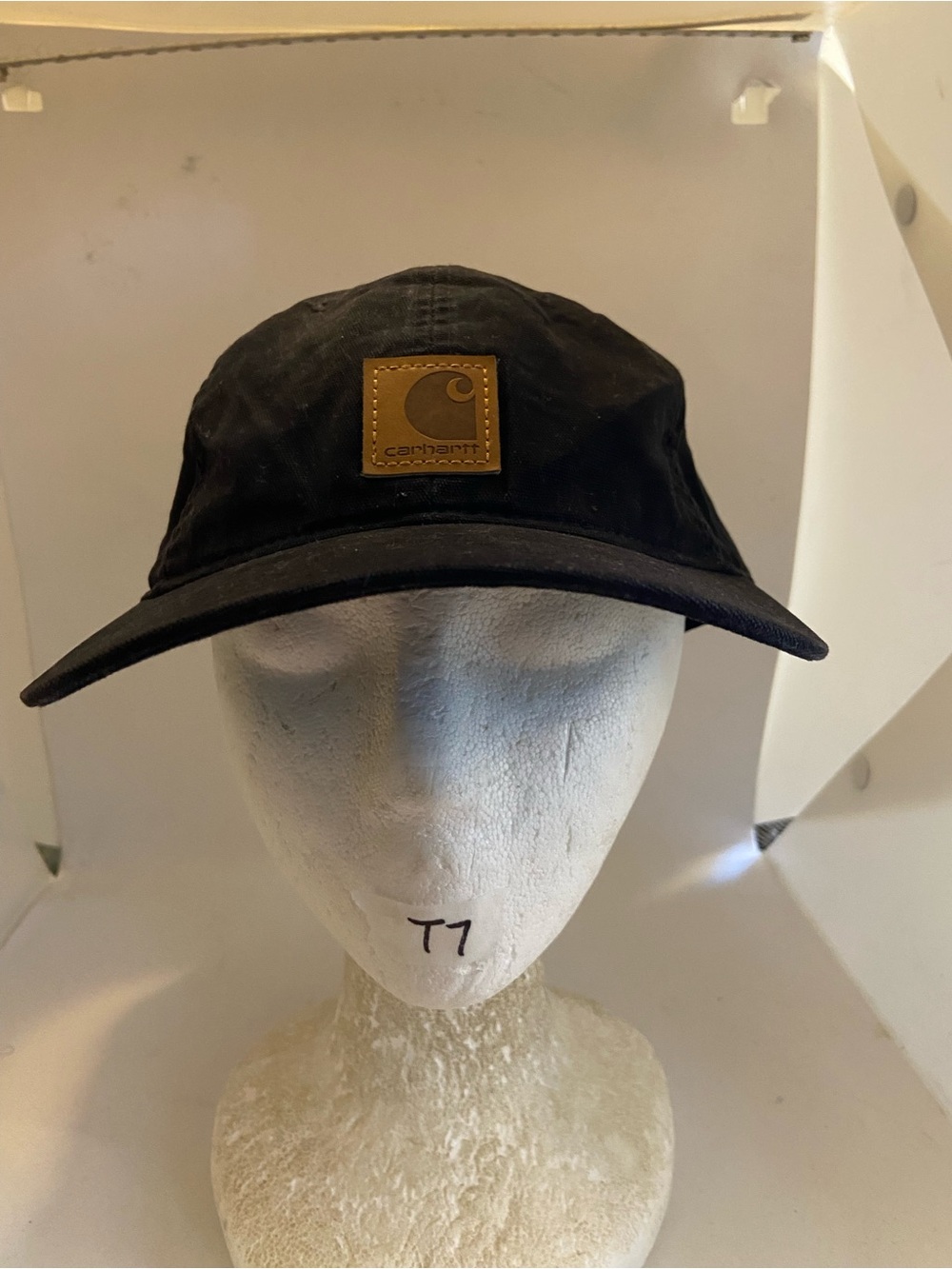 Vintage Carhartt Black Canvas Strapback hat Cap